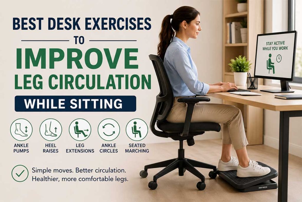 Best desk exercises to improve leg circulation while sitting at your office desk