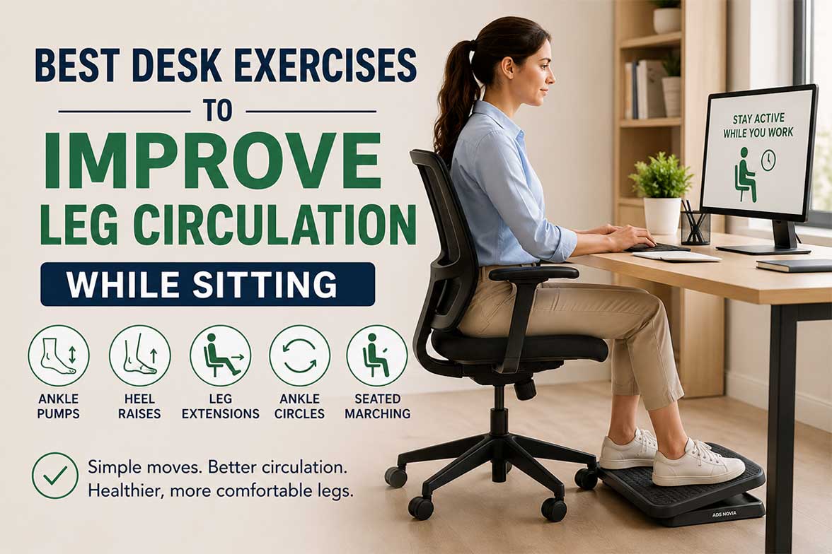 Best desk exercises to improve leg circulation while sitting at your office desk