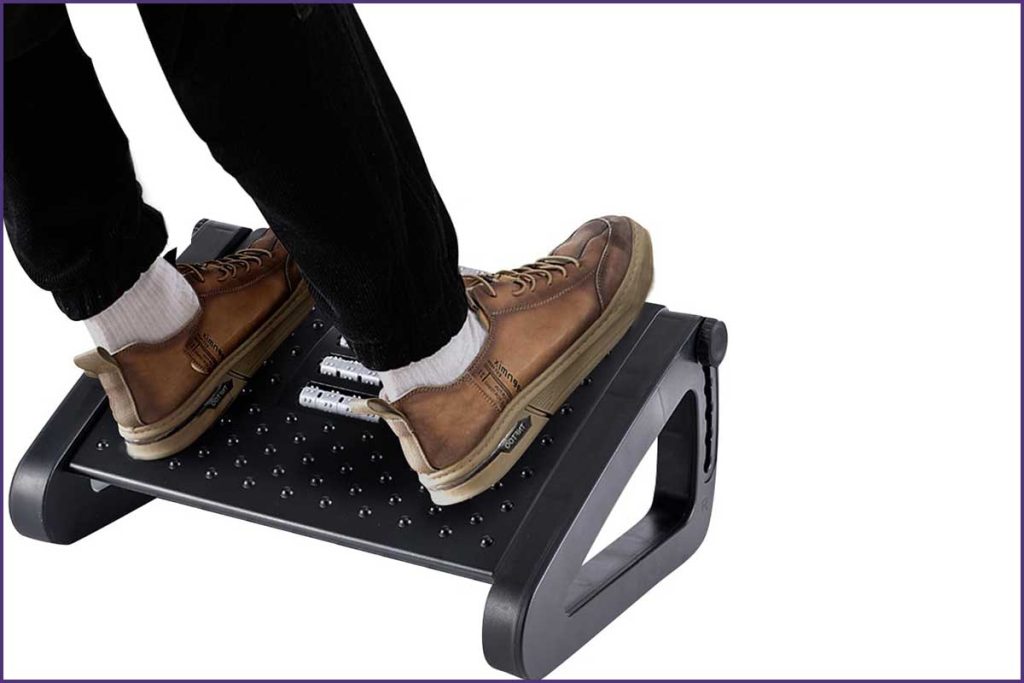CasaZenith adjustable under desk foot rest with ergonomic height adjustment